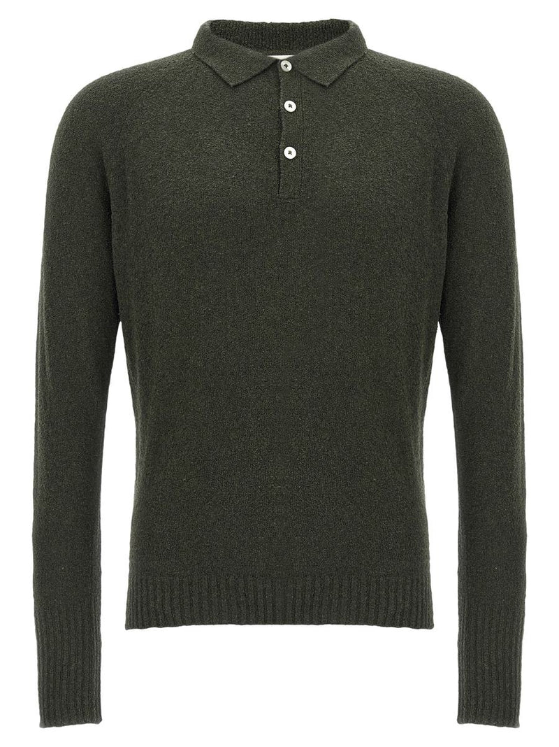 Ma'Ry'Ya Bouclé Cotton Polo Shirt