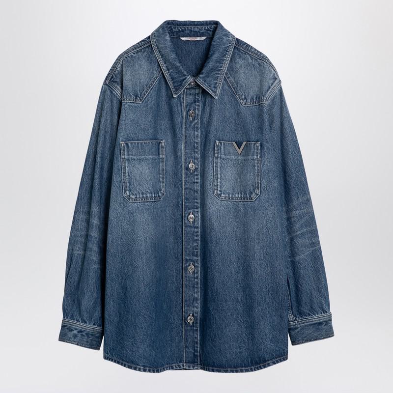 Valentino Garavani Denim Shirt With V Detail