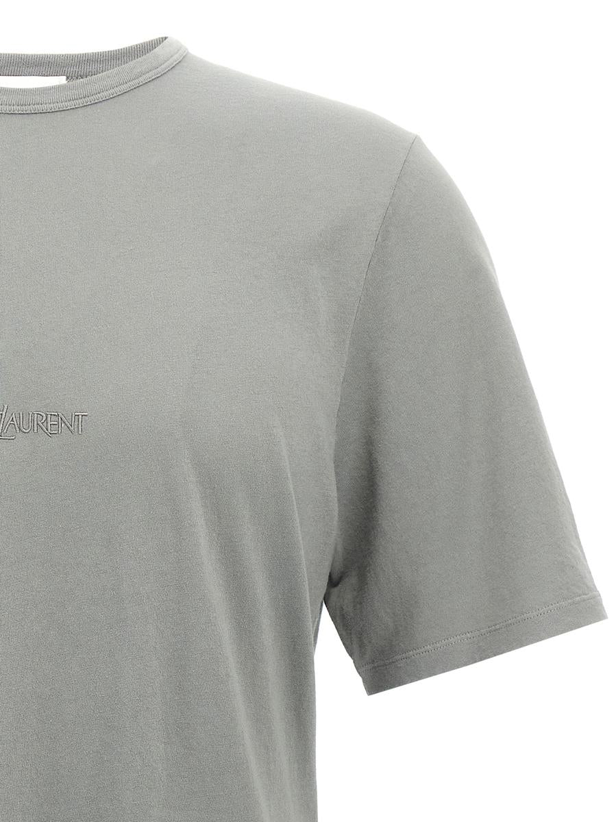 Saint Laurent Logo Embroidery T-Shirt