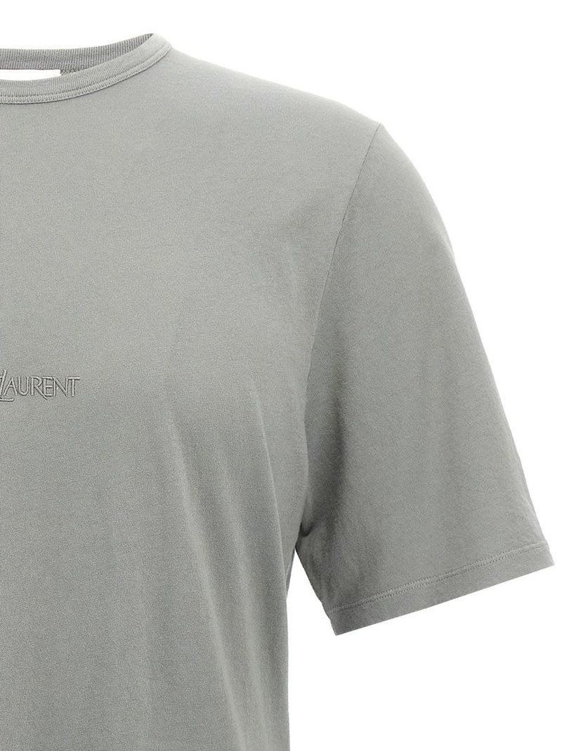 Saint Laurent Logo Embroidery T-Shirt