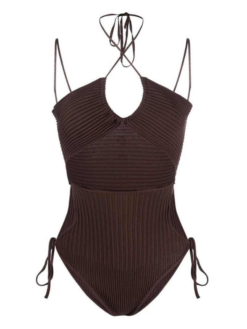 Andreādamo Cut-Out Knitted Bodysuit