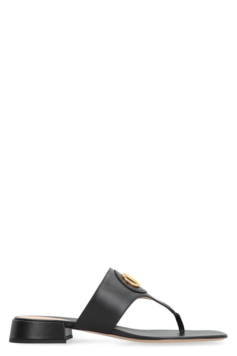 Valentino Garavani Vlogo Signature Leather Slides