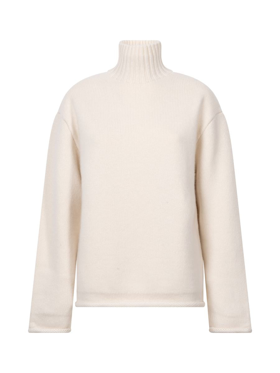Bottega Veneta Textured Cashmere Hign Neck Jumper Clothing
