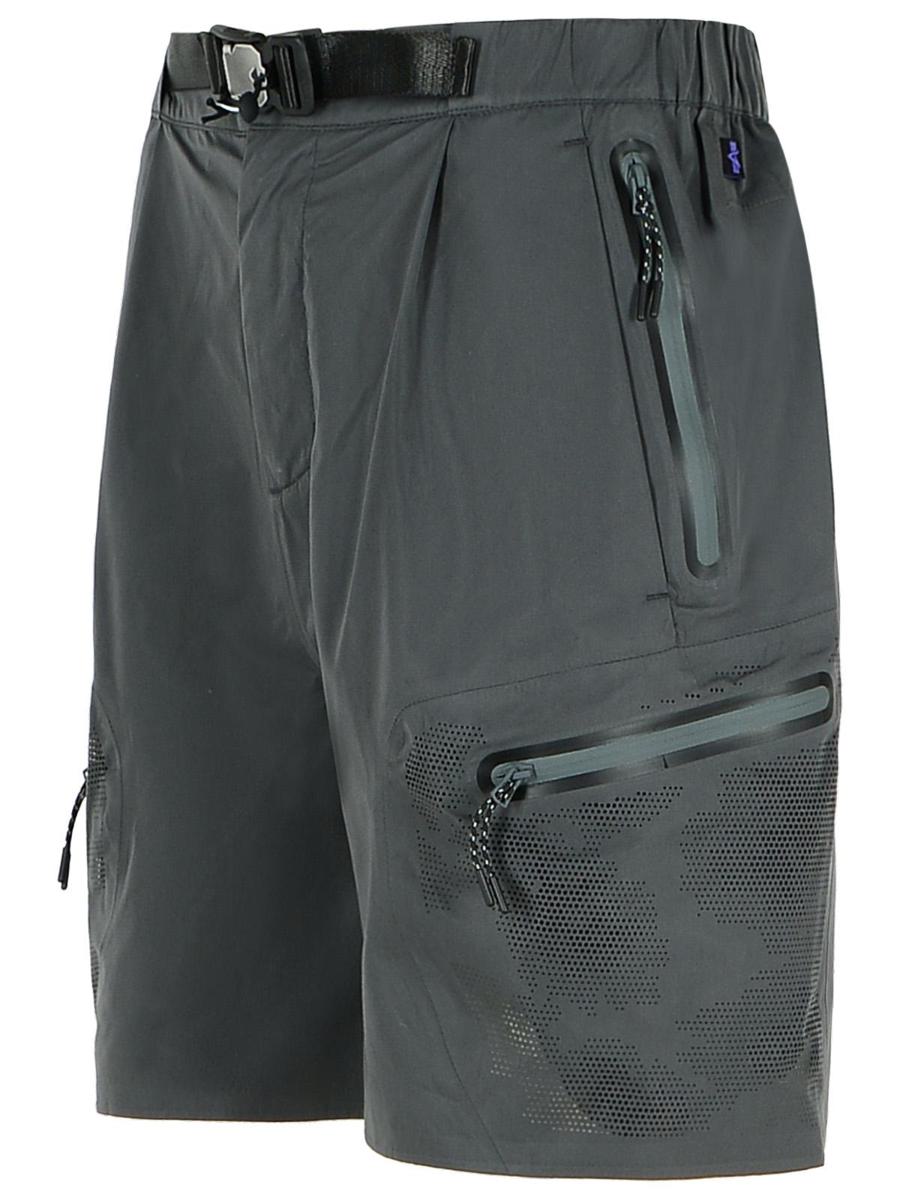 Alpha Industries Grey Polyester Bermuda Shorts