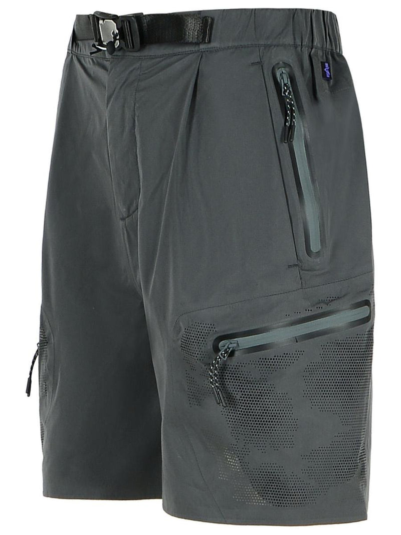 Alpha Industries Grey Polyester Bermuda Shorts