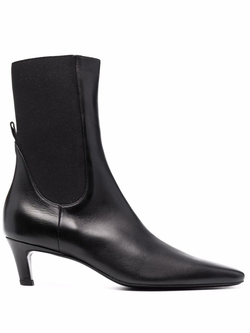 TOTEME Leather Mid Heel Boots