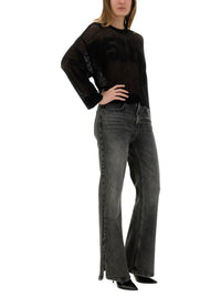 Moschino Jeans Mesh Shirt With Logo