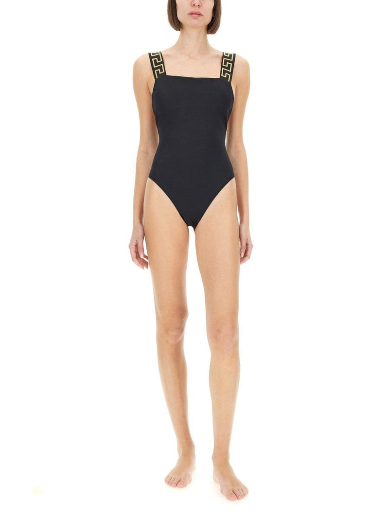 Versace One Piece Swimsuit With Greek Border
