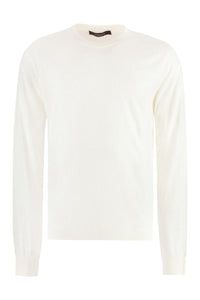 Versace Long Sleeve Cotton Blend T-Shirt