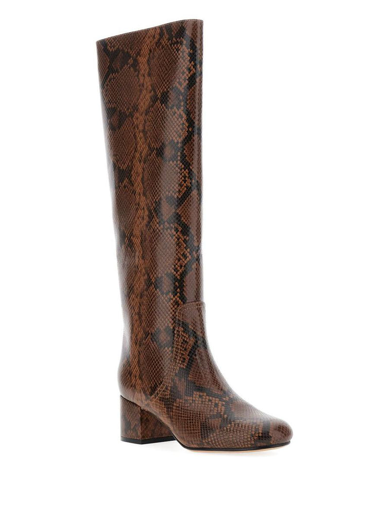Twinset High Boots With Python-Effect Heel