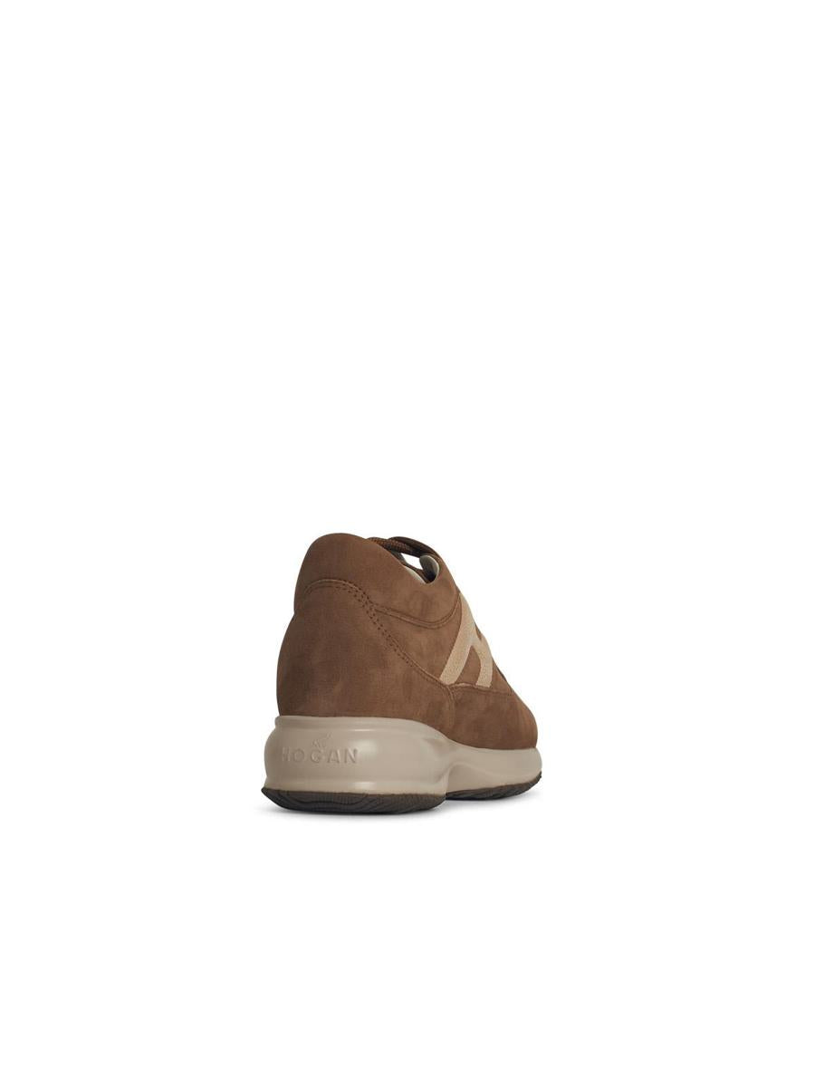 Hogan 'Interactive' Brown Suede Sneakers