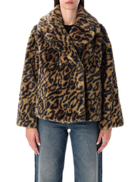 A.P.C. Leopard-Print Faux Fur Johanna Coat A.P.C