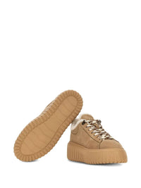 Hogan H-Stripes Suede Sneakers With Shearling Lining Shoes