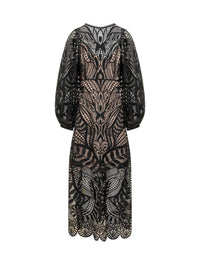 Farm Rio Nature Guipure Dress