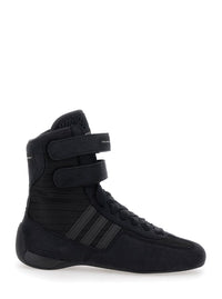'Rasant' Black Sneakers With Strap Closure And Logo Detail On The Side In Tech Fabric Woman