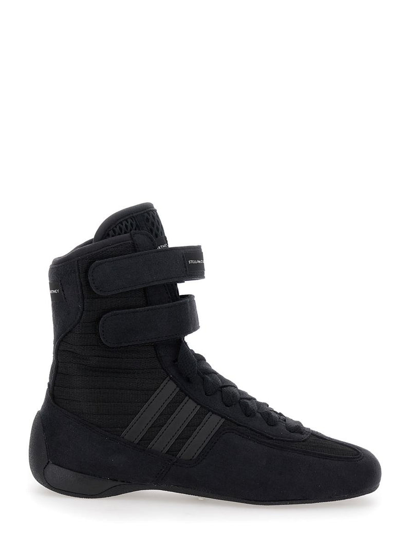 'Rasant' Black Sneakers With Strap Closure And Logo Detail On The Side In Tech Fabric Woman