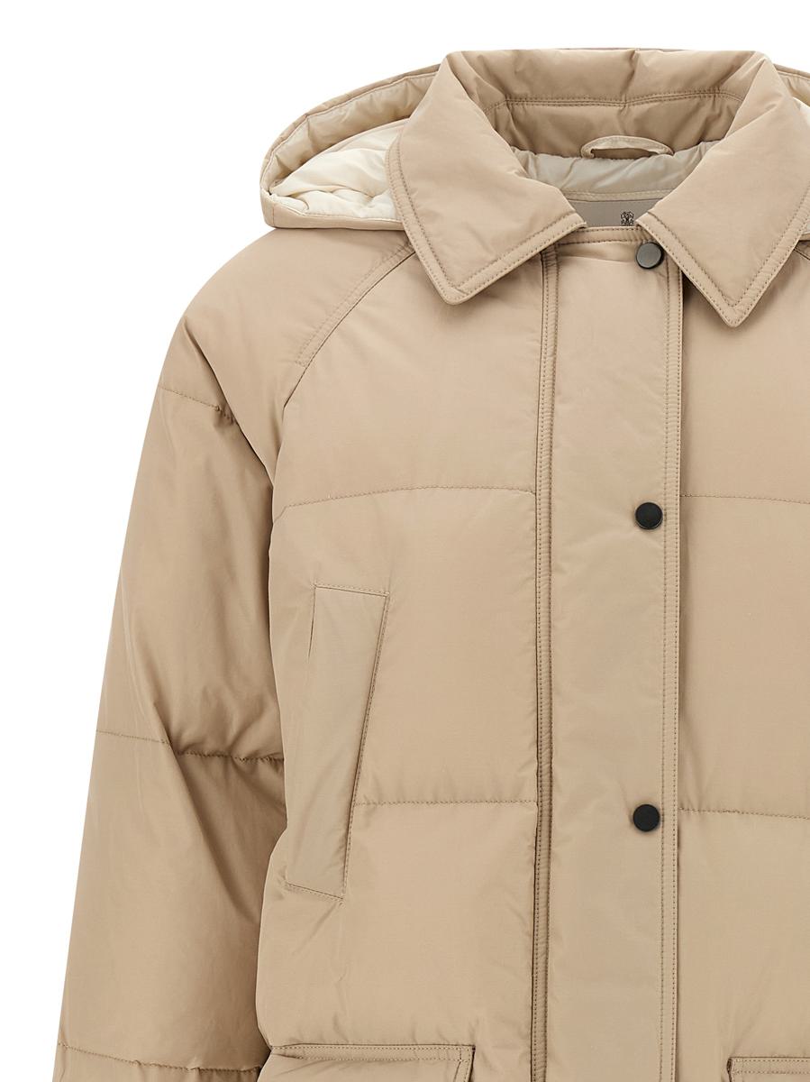 Brunello Cucinelli 'Shiny Zipper Pull' Down Jacket