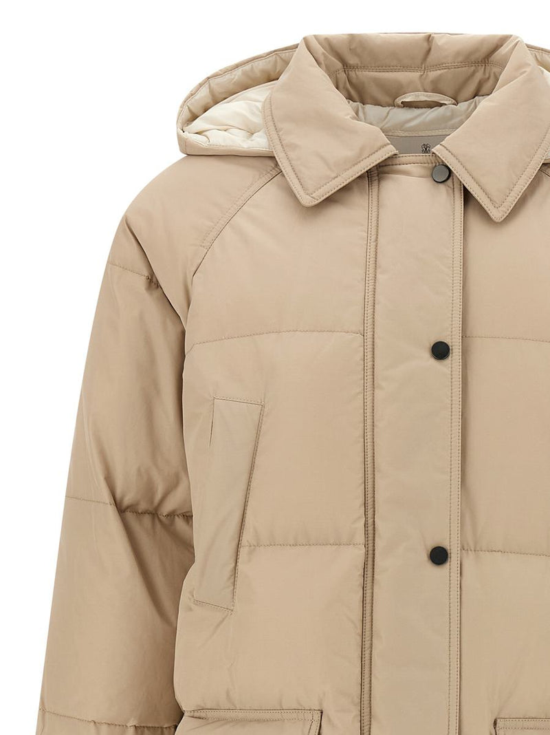 Brunello Cucinelli 'Shiny Zipper Pull' Down Jacket