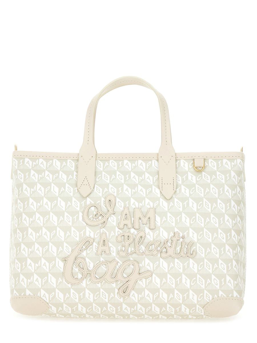 Anya Hindmarch Xs Tote Bag With "I Am A Plastic Bag" Pattern