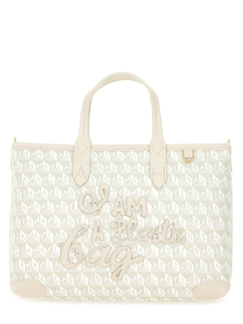 Anya Hindmarch Xs Tote Bag With "I Am A Plastic Bag" Pattern