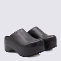 Marni Black Leather Sandals