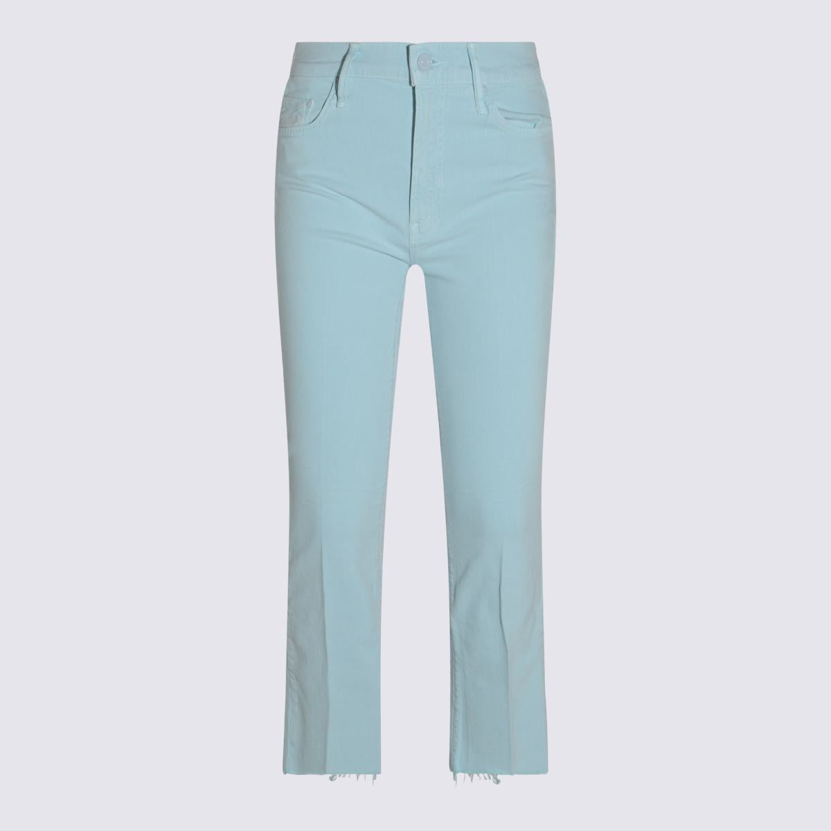 Mother Light Blue Cotton Jeans