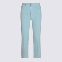 Mother Light Blue Cotton Jeans