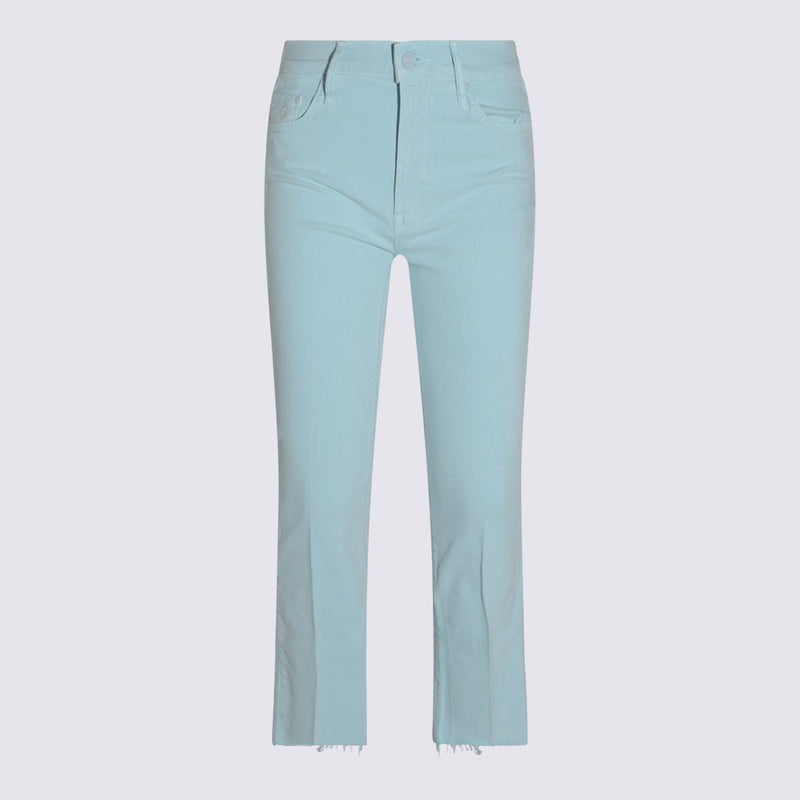 Mother Light Blue Cotton Jeans
