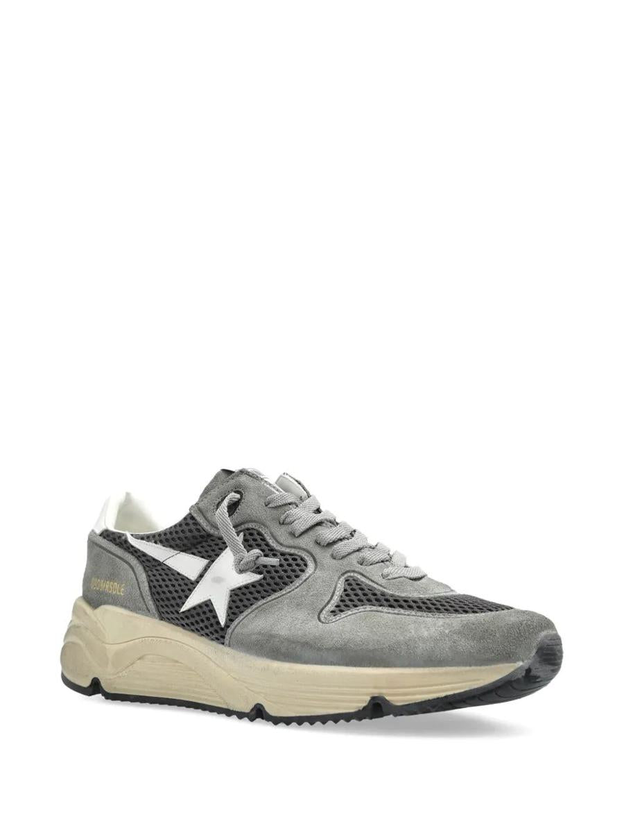 Golden Goose Running Net Upper Suede Toe And Spur Leather Star And Heel