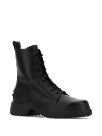 Tod'S Platform Leather Combat Boots Shoes