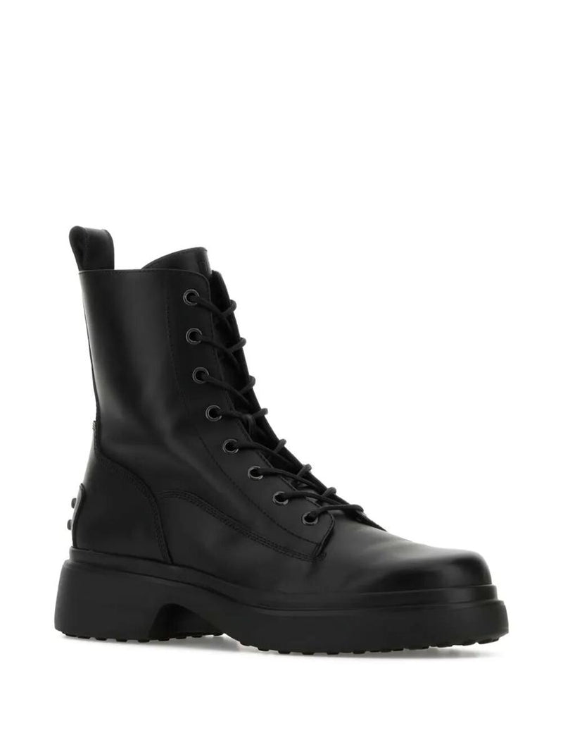 Tod'S Platform Leather Combat Boots Shoes