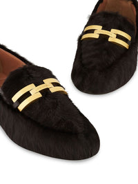 Aquazzura Furry Brandi Mocassin Shoes