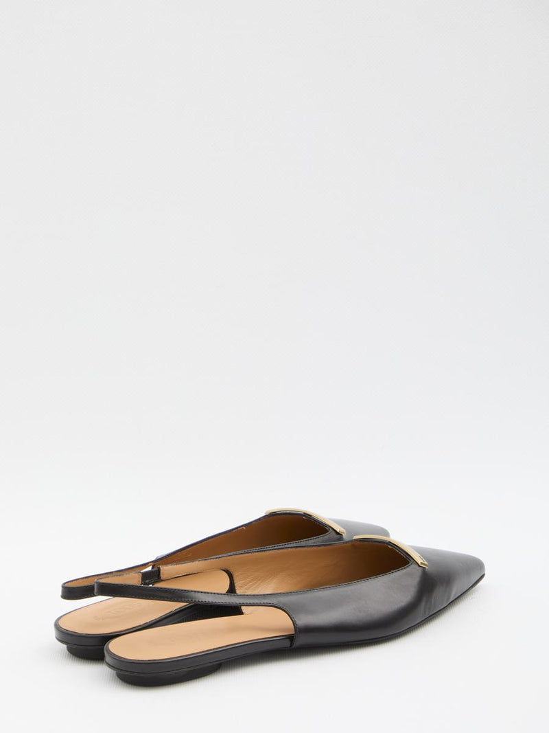 Leather Slingback Ballerinas