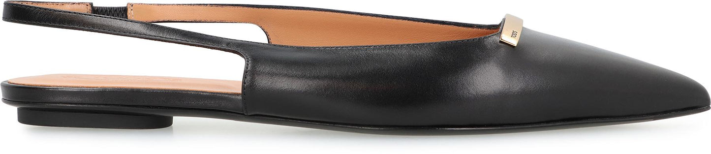 Tod'S Pointy-Toe Slingback Ballet Flats