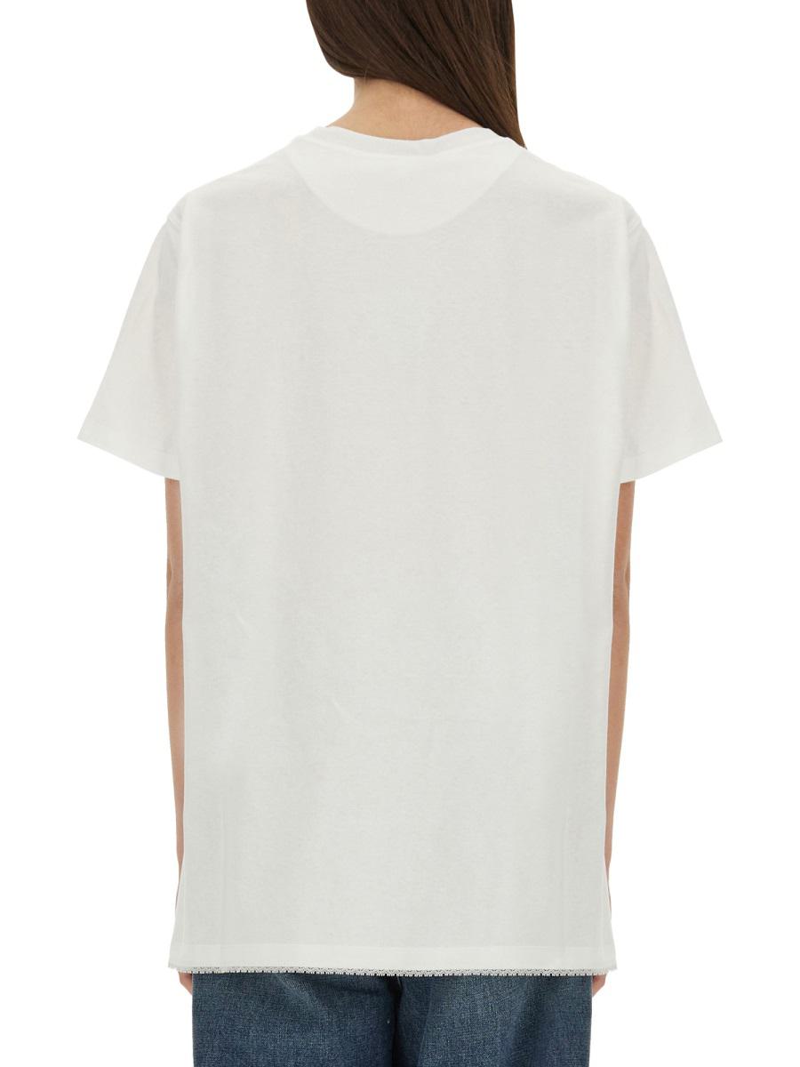 Stella McCartney T-Shirt With Lace Insert