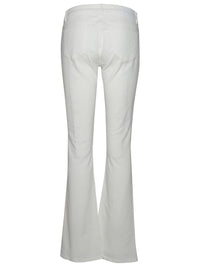 P.A.R.O.S.H. 'Chimera' White Cotton Blend Jeans