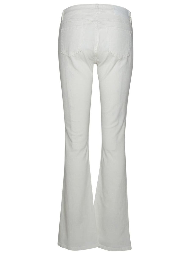 P.A.R.O.S.H. 'Chimera' White Cotton Blend Jeans