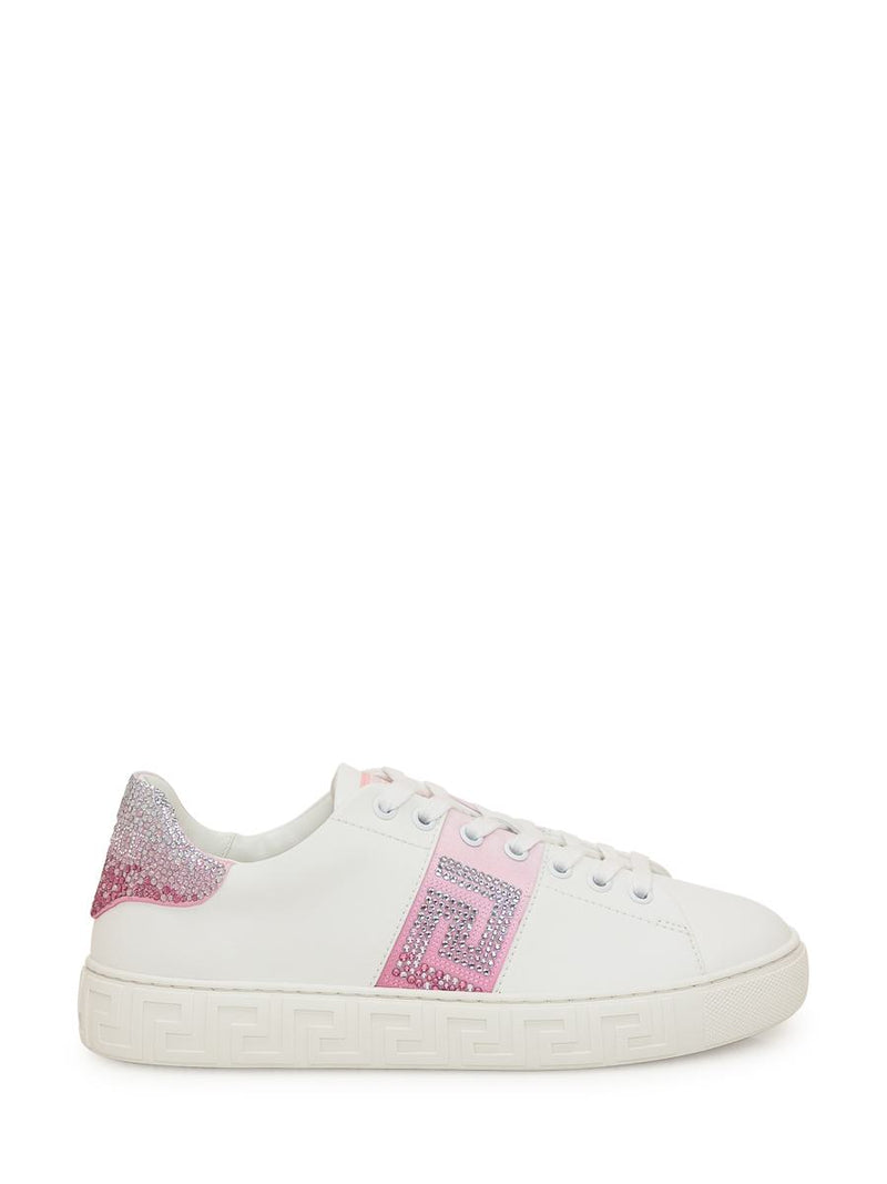 Versace Greek Sneaker With Crystals