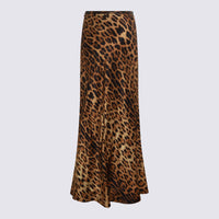 Roberto Cavalli Leopard Silk Skirt