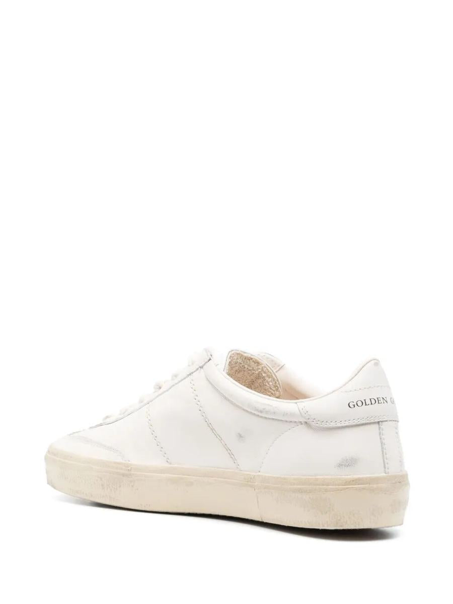 Golden Goose Soul Star Sneakers In White Nappa With White Leather Heel Tab Shoes