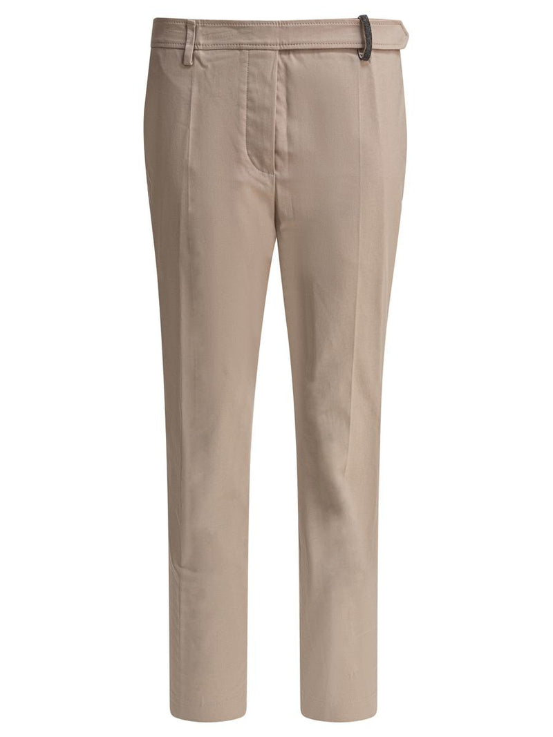Brunello Cucinelli "Boyfit" Cotton Pants