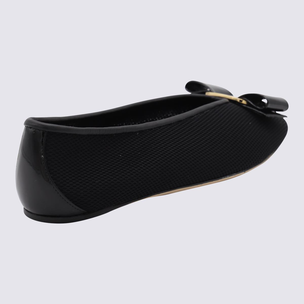 Salvatore Ferragamo Black Vanna Flats
