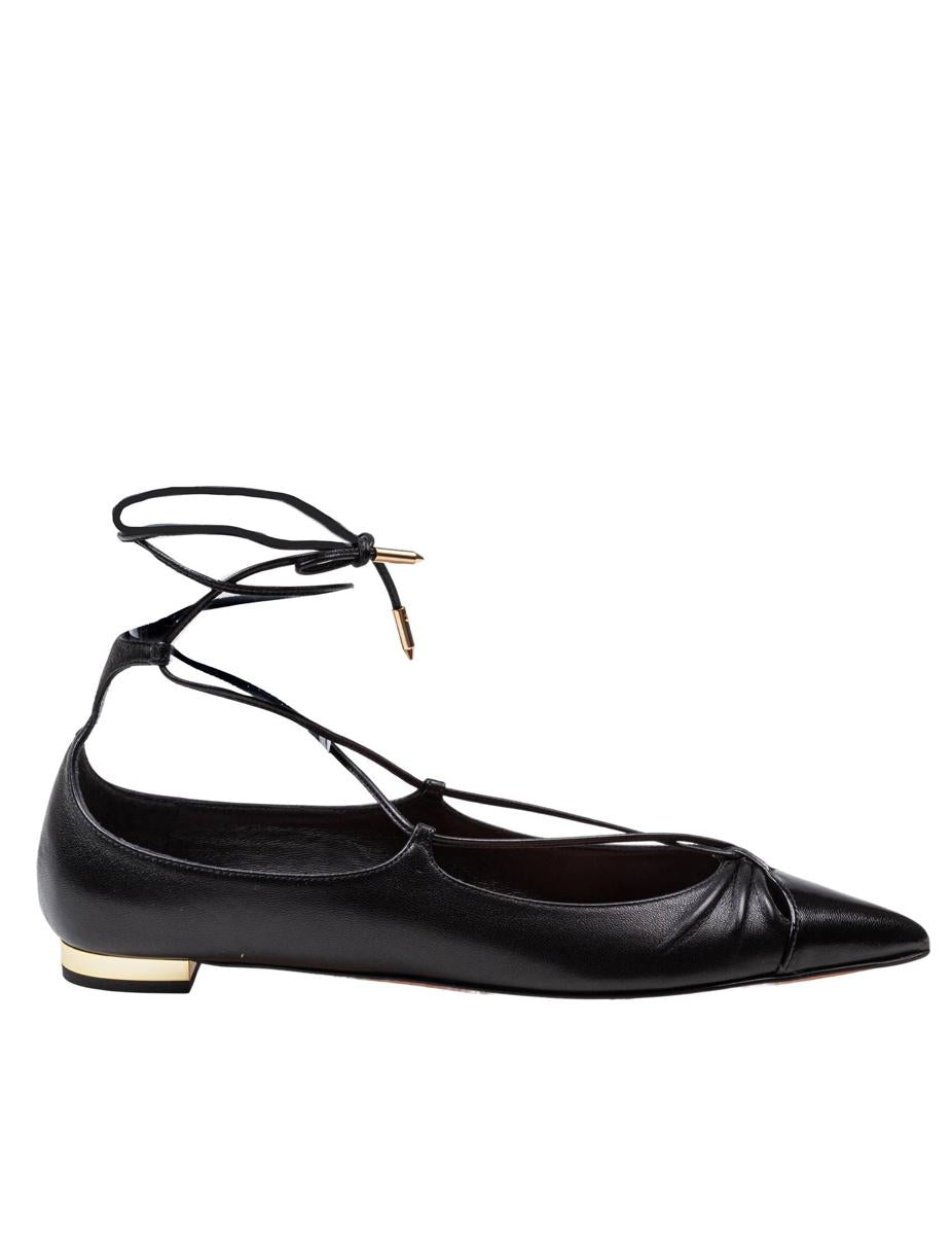 Aquazzura Gabi Flat In Soft Nappa