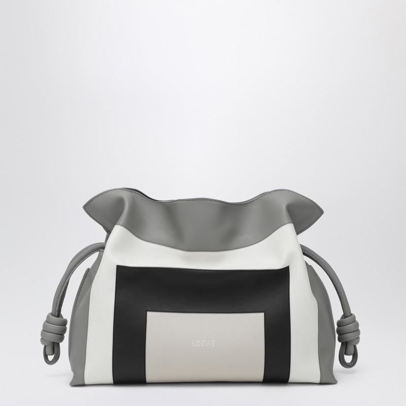 Loewe Medium Flamenco Clutch Bag Grey/Light Ghost