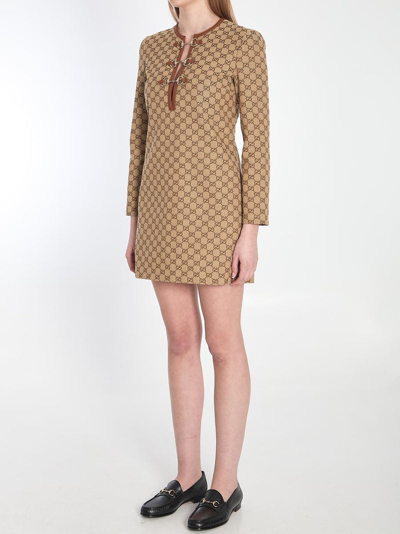 Gg Mini Dress With Horsebit