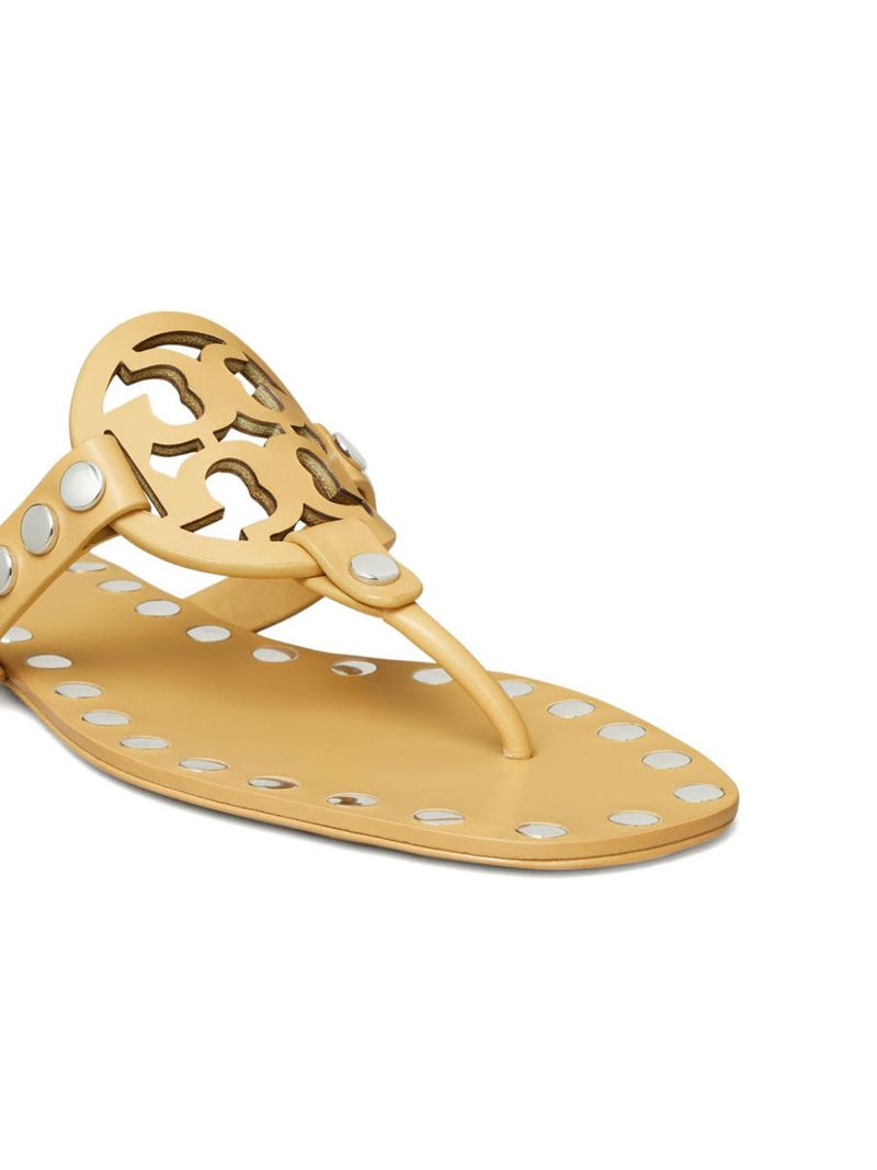 Tory Burch Studded Miller Leather Flat Sandals