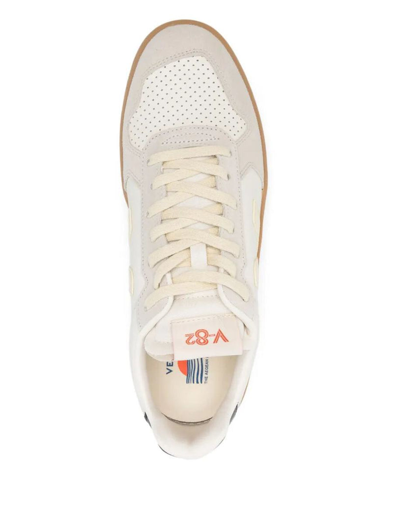 Veja V-82 Grained Leather Pure Sneakers Shoes