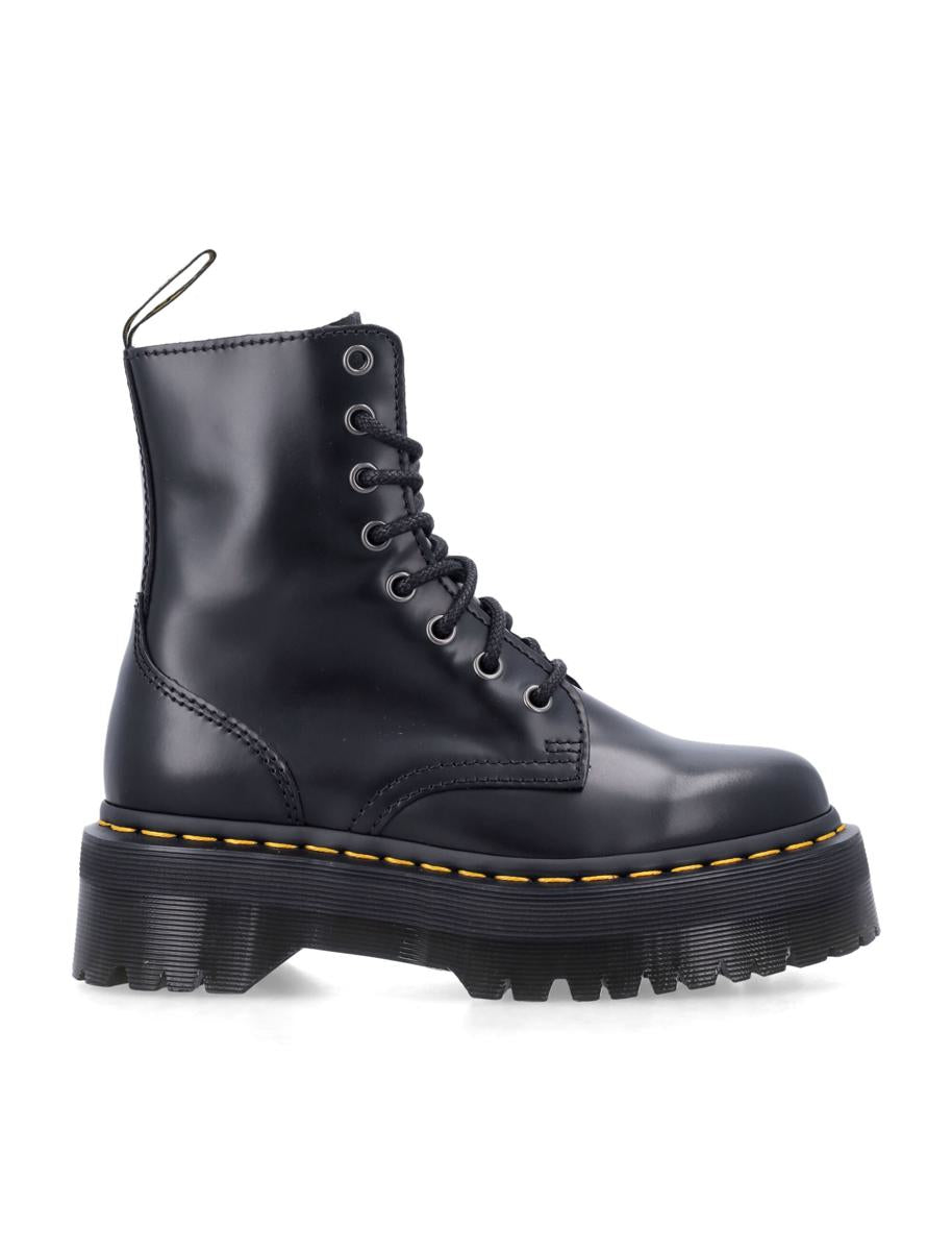 Dr. Martens Jadon Smooth Leather Platform Boots In Black