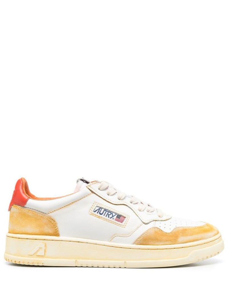 Autry Sup Vint Low Man Yellow/Leat Shoes