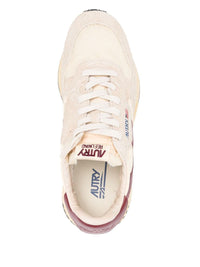 Autry Medalist Sneakers In Beige And Brown With Suede Inserts